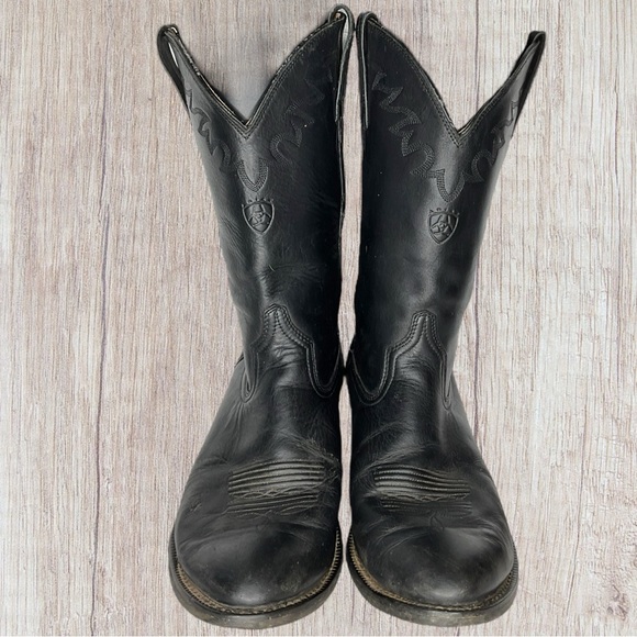Ariat Sedona Western R-Toe Black Leather Men’s Cowboy Boots Size 10D SN34601 - Picture 1 of 15